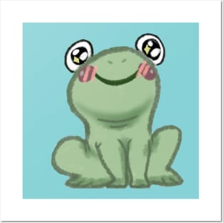 Happy Lilypad Frog Posters and Art